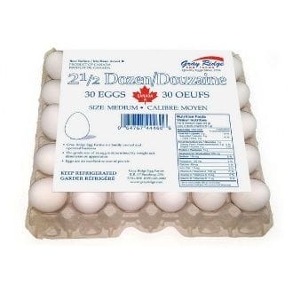 GRAY RIDGE MEDIUM WHITE 30PK (MW30) 6TRAYS