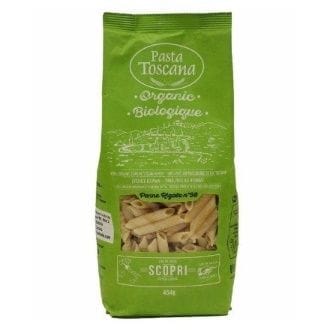 PASTA TOSCANA ORGANIC PENNE RIGATE 12X454G (63/SKID)