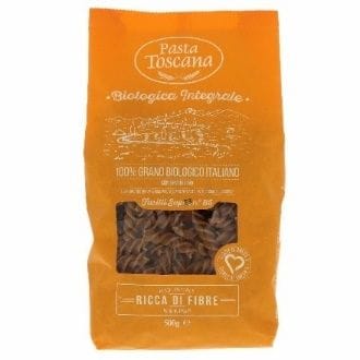 PASTA TOSCANA ORGANIC WHOLE WHEAT OMEGA-3 FUSILLI 12X454G (63/SKID)