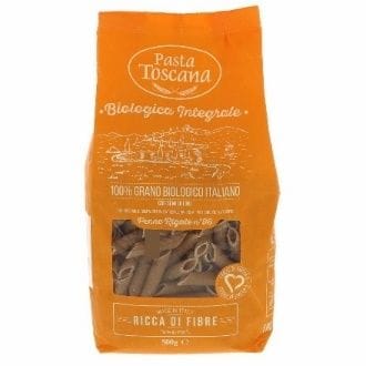 PASTA TOSCANA ORGANIC WHOLE WHEAT OMEGA-3 PENNE RIGATE 12X454G (63/SKID)