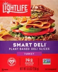 LIGHTLIFE SMART DELI VEGGIE TURKEY SLICES 8X156G