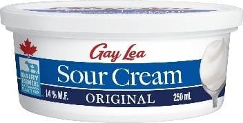 GAY LEA SOUR CREAM 14% 250ML (12/CS)