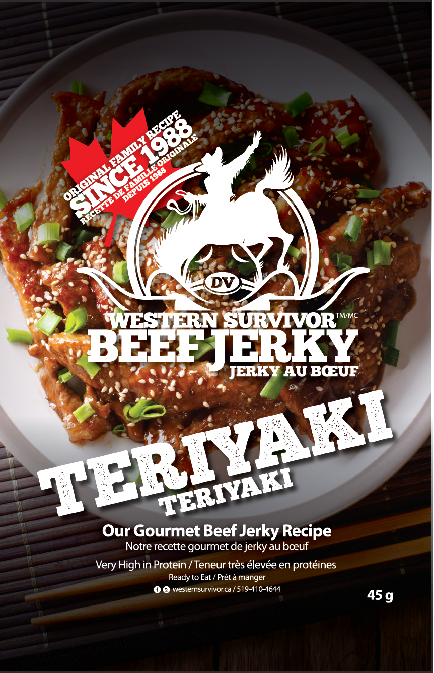 WESTERN SURVIVOR BEEF JERKY - TERIYAKI 45 G/ 12