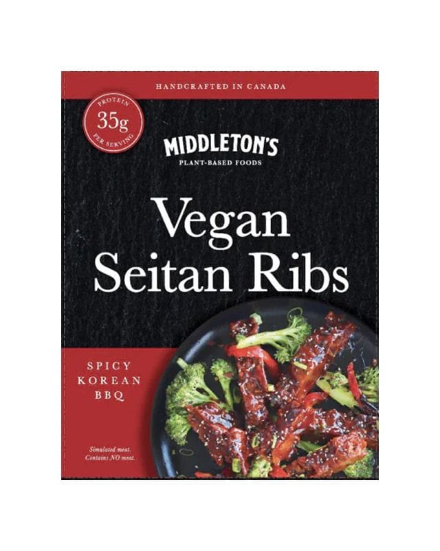 MPB 097 MIDDLETON'S PLANT-BASED FOODS - VEGAN SEITAN RIBS - SPICY KOREAN BBQ 360 G/ 12