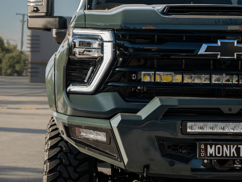 Chevrolet Silverado 2500HD Raven Bar Close Up Front View