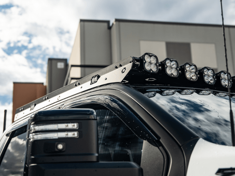 Baja Designs roof-mounted driving lights on Chevrolet Silverado 2500HD