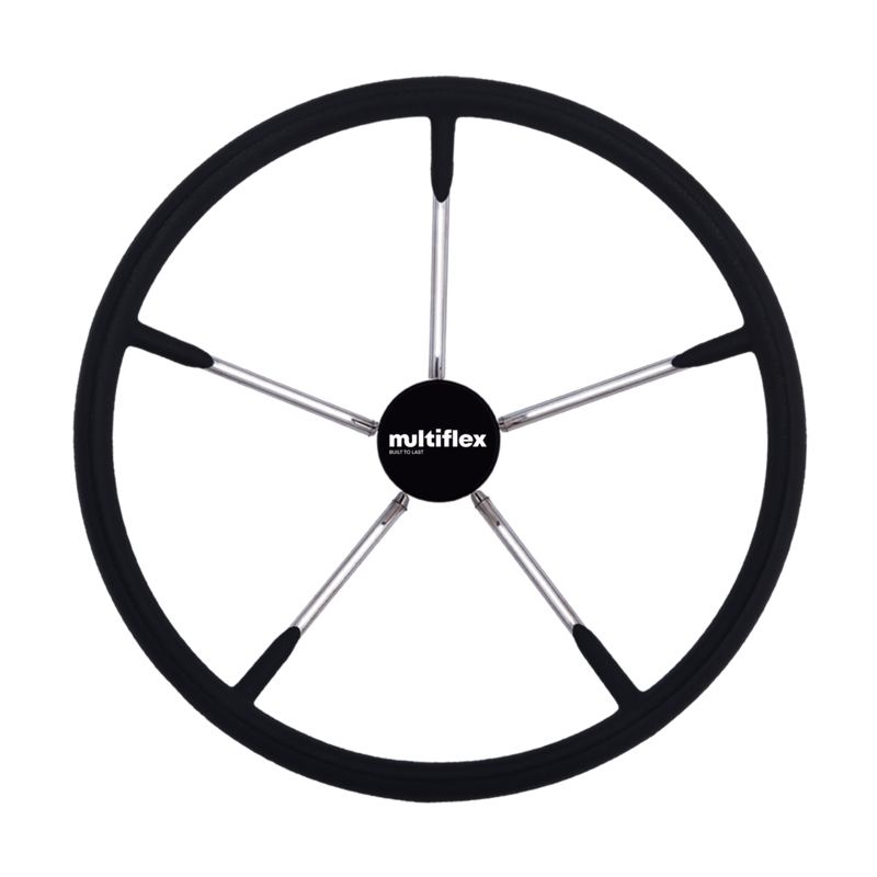 Stainless Steel Steering Wheel - Taurus (Black) W22B