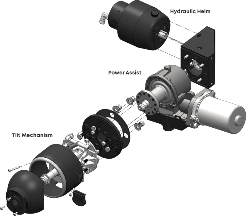 Steerlyte Plus Packaged Power Steering System for Engines up to 350 HP (SPPS-UHP-33)