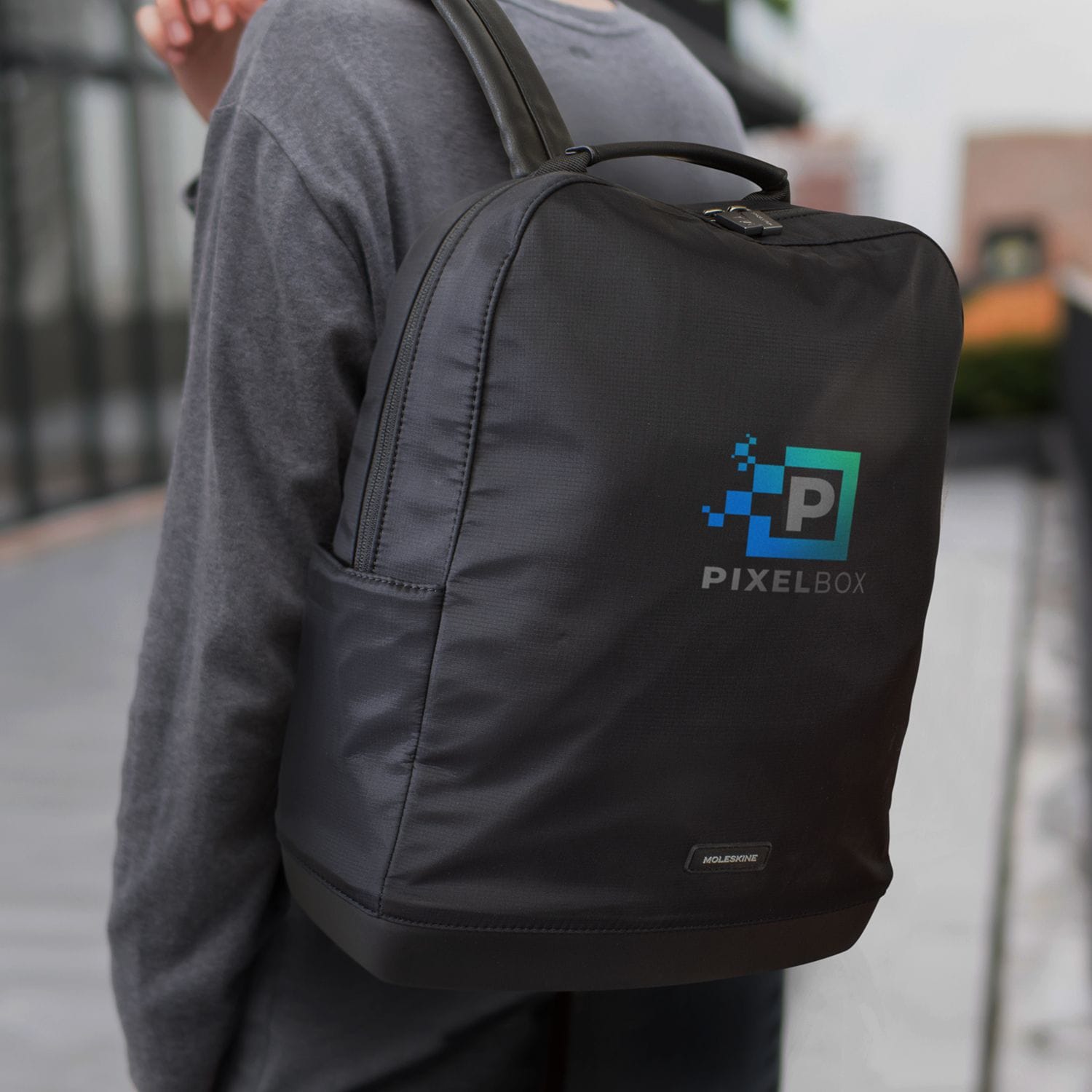 Custom branded backpack