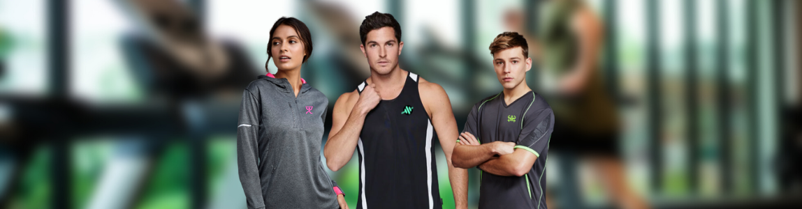 People wearing custom branded sporting apparel