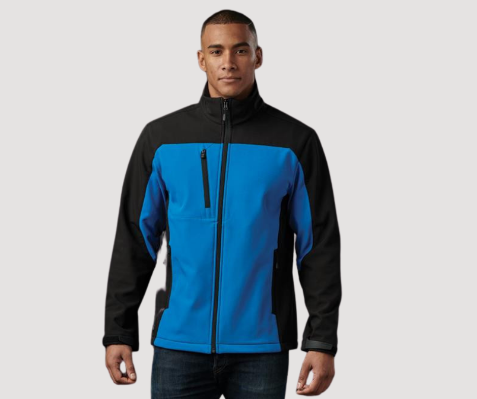 Man wearing blue Cascades jacket