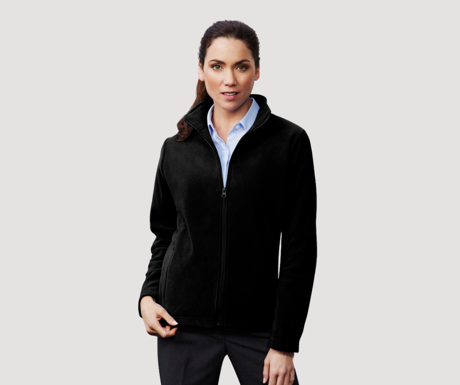 Lady wearing micro fleece Aussie Pacific jacket