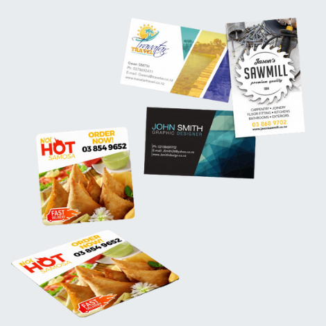 Hospitality business cards and magnets