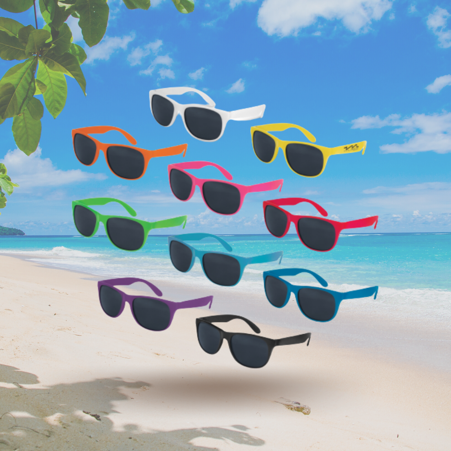 Coloured promotional sunglasses