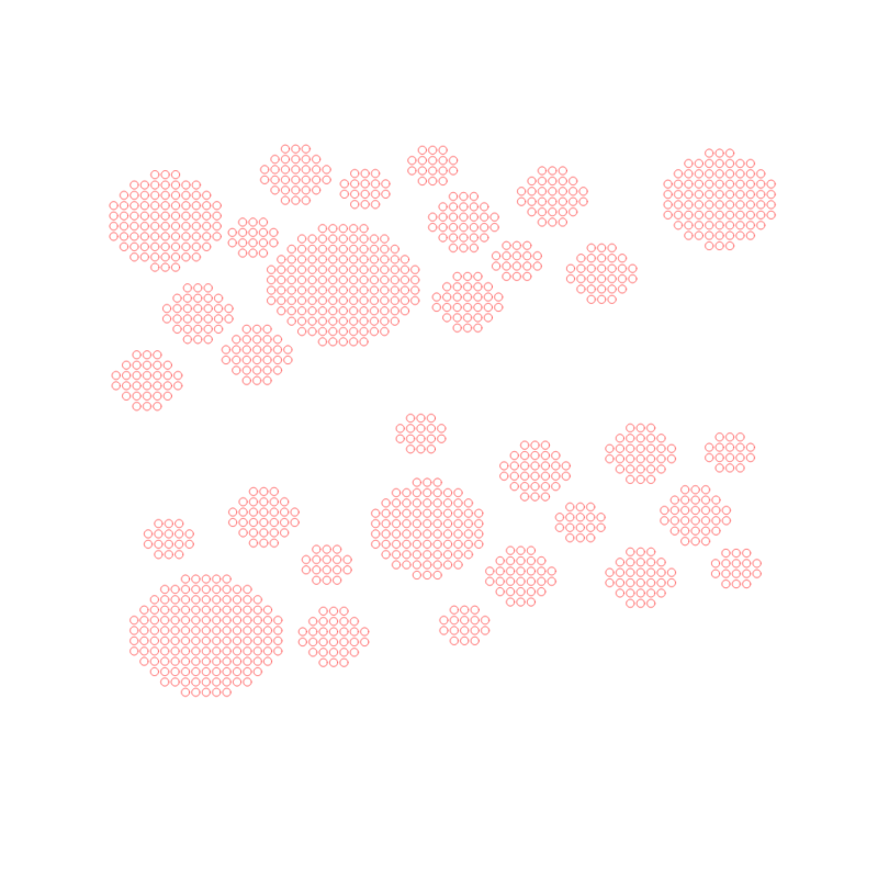 Ovals 'Cloud' Pattern - Single Punch