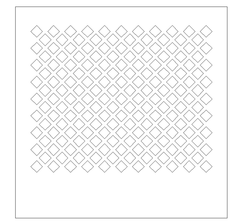 Square Perfuration Pattern Standard Perforation