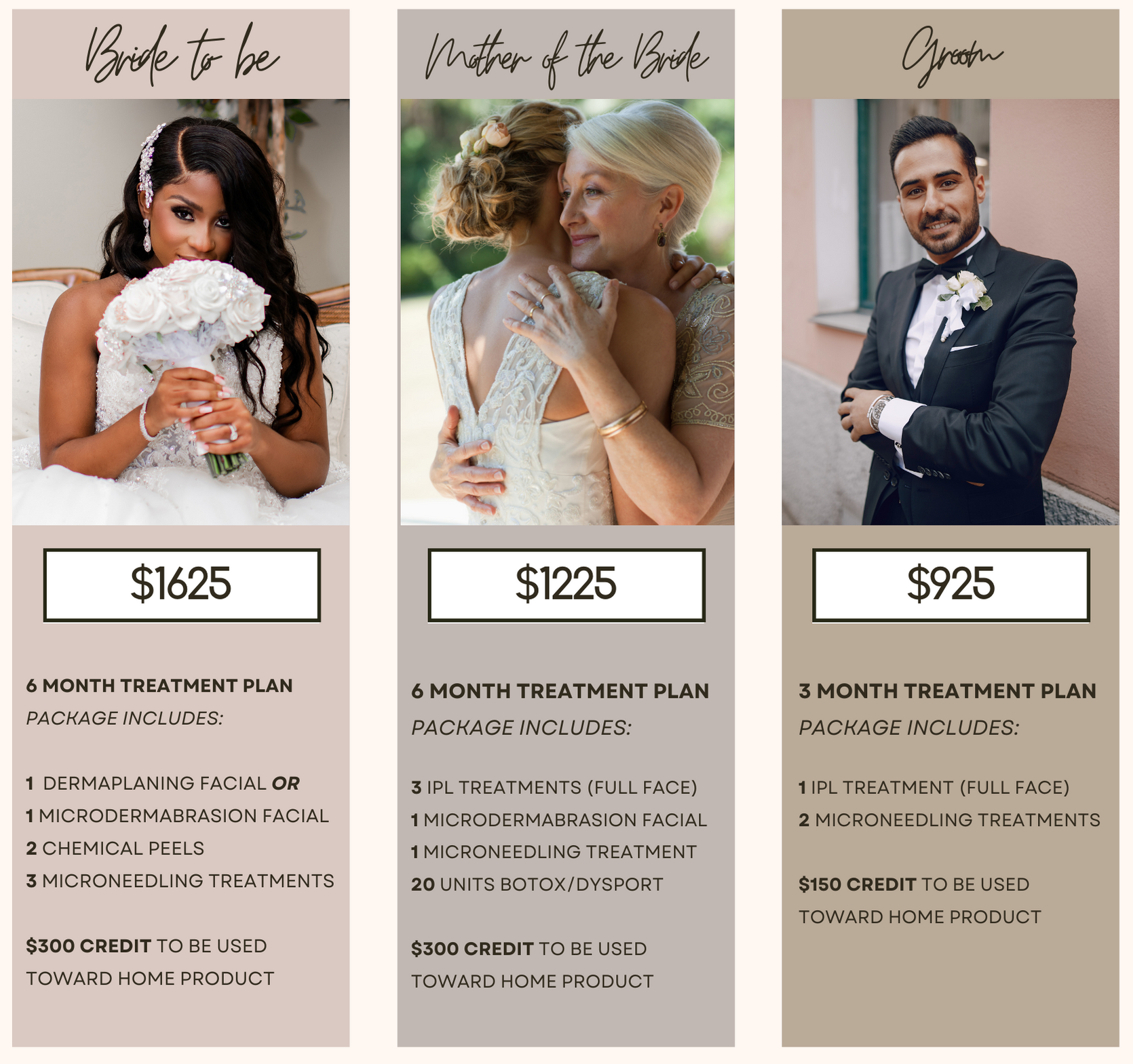 Bridal packages sale