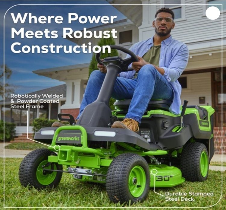 Greenworks CRT306 60V 30” Compact Ride On Mower
