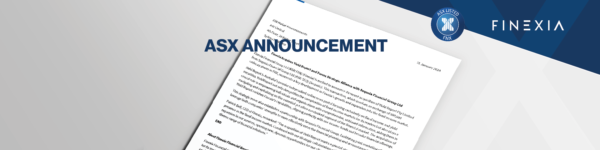 Finexia Financial Expands into Fixed Income with Yield Report Acquisition | ASX Update