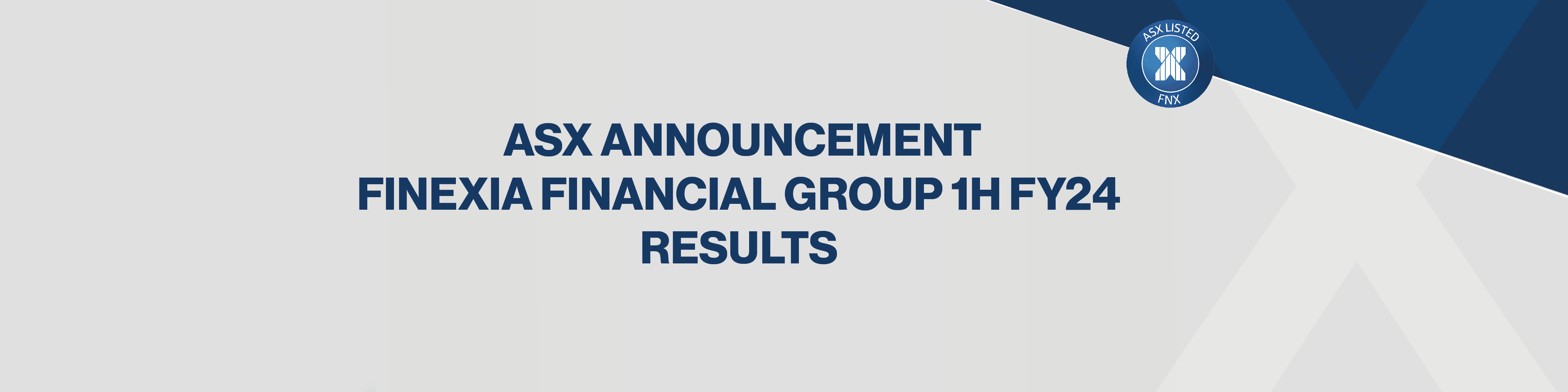 Finexia Financial Group 1H FY24 Results Finexia Financial Group 1H FY24 Results