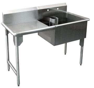 Single Compartment Sink with drainboard Model 24-24-1 DB