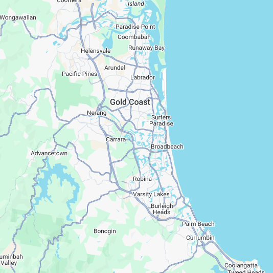 Map of the Gold Coast