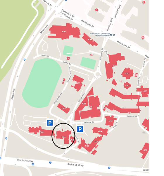 map of building and nearby parking