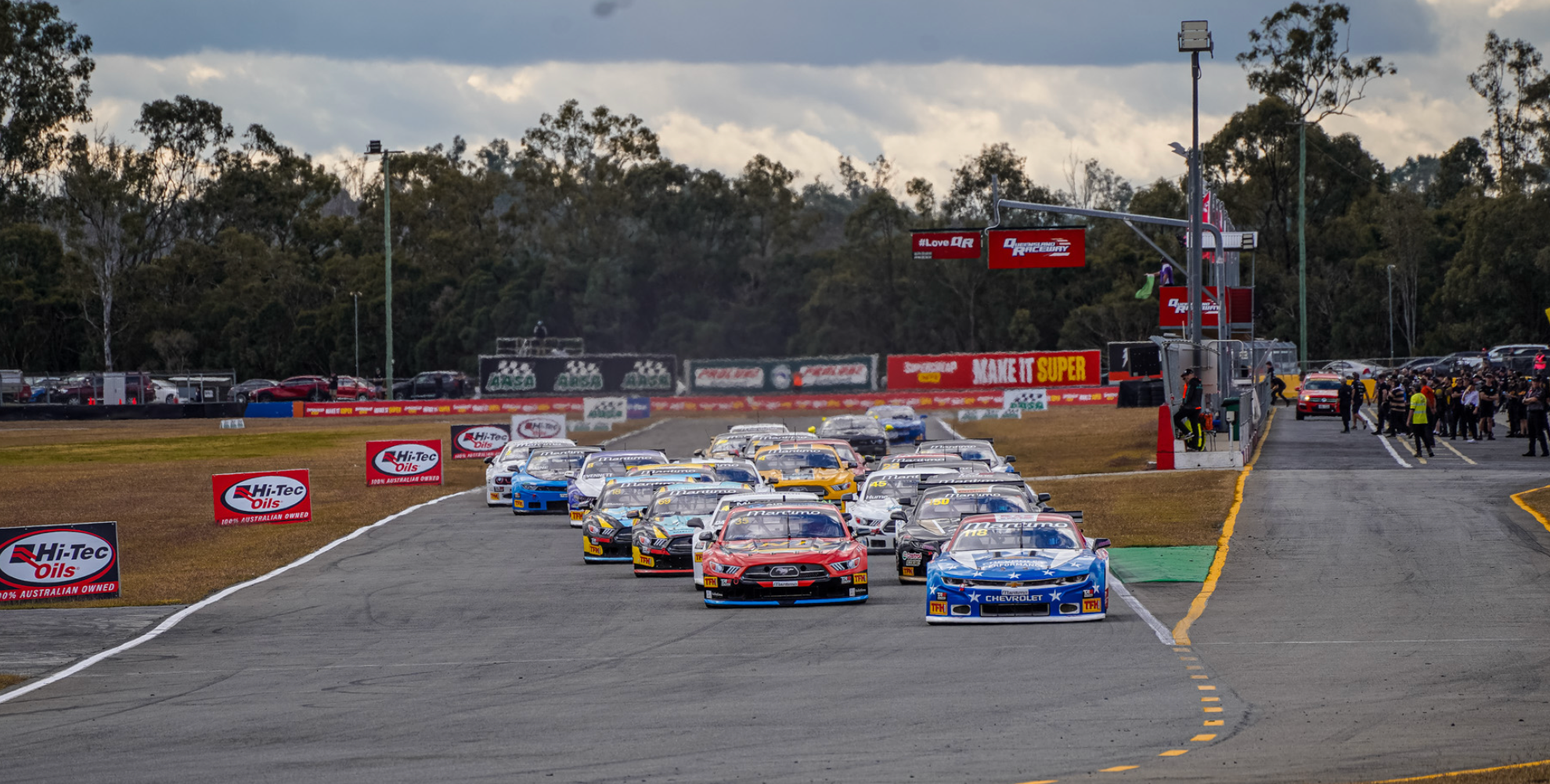 Camaro’s dominate Day One of TA2 Muscle Cars Queensland Raceway Round