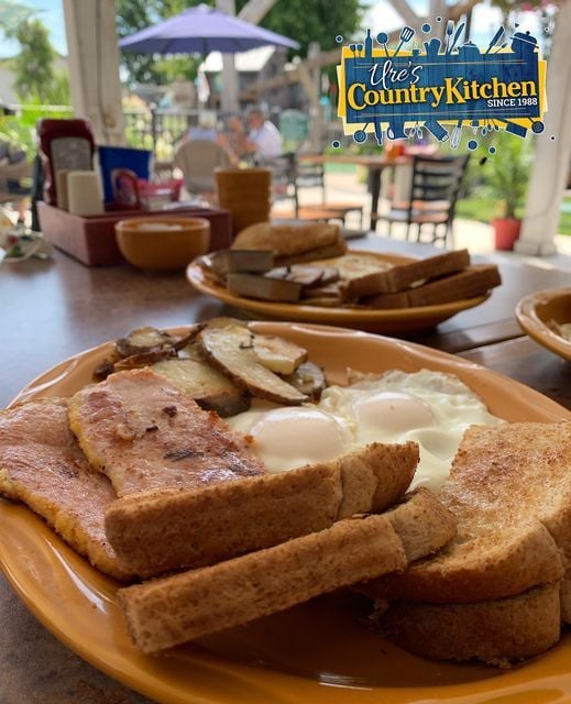Find great breakfast options from Ure's County Kitchen, pictured here on the patio, in front of the mini-golf course