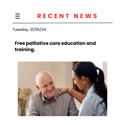 Free palliative care education and training