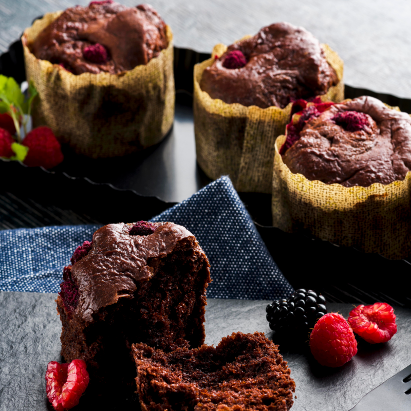 Chocolate & Raspberry Muffin