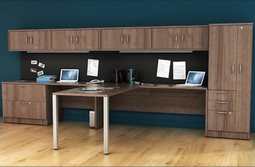 Desk with Shelves