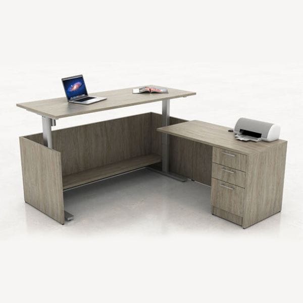 Height Adjustable Return Desk