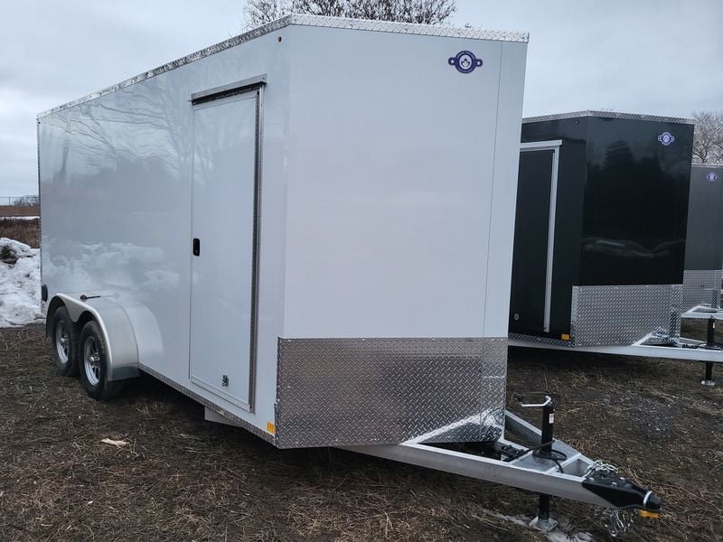 Enbeck 7x16TA2 White Aluminum Cargo Trailer Enbeck 7x16TA2 White Aluminum Cargo Trailer
