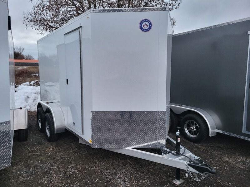 Enbeck 6x12TA2 White Tandem Aluminum Cargo Trailer Enbeck 6x12TA2 White Tandem Aluminum Cargo Trailer