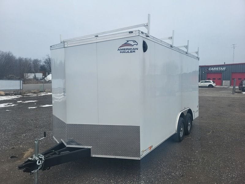 American Hauler 8.5x16TA3 White Night Hawk Contractor Edition