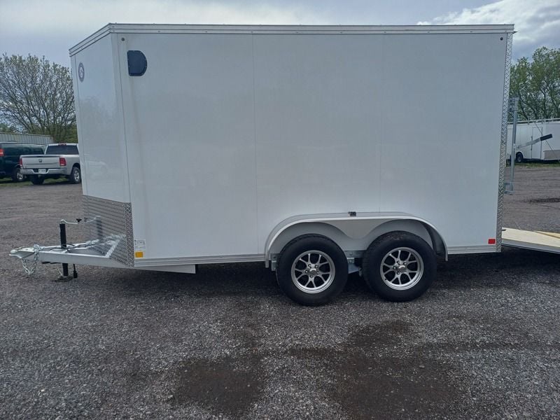Enbeck 6x12TA2 White Tandem Aluminum Cargo Trailer