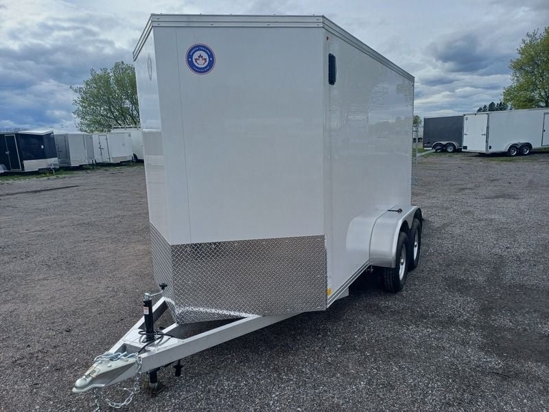 Enbeck 6x12TA2 White Tandem Aluminum Cargo Trailer