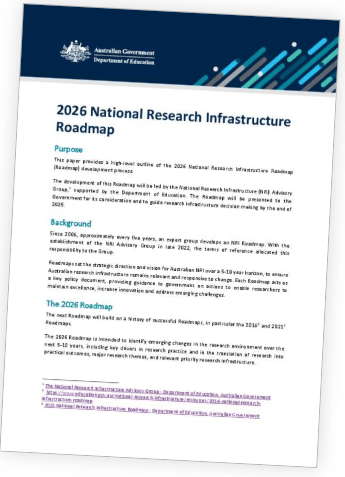 Next NCRIS Roadmap Next NCRIS Roadmap