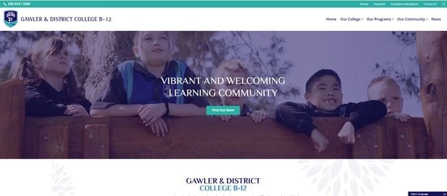 New Website for Gawler & District College B-12