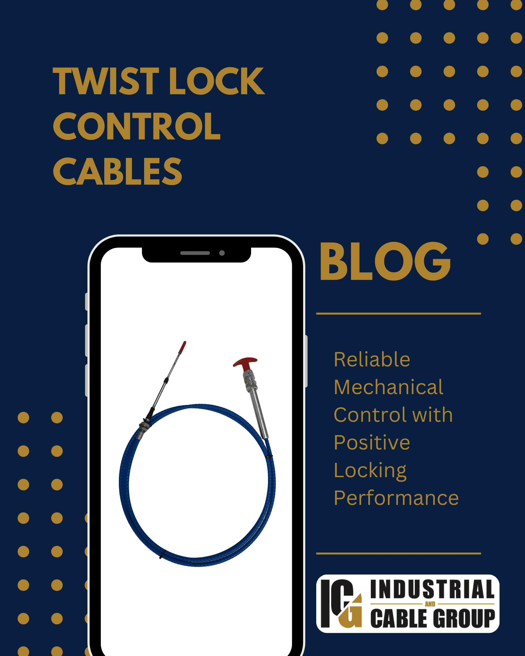 Twist Lock Control Cables - Reliable Mechanical Control with Positive Locking Performance
