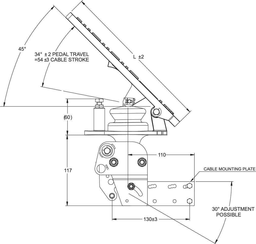 Mechanical Accelerator Pedal with Idler (XFP-220XT) Mechanical Accelerator Pedal with Idler (XFP-220XT)