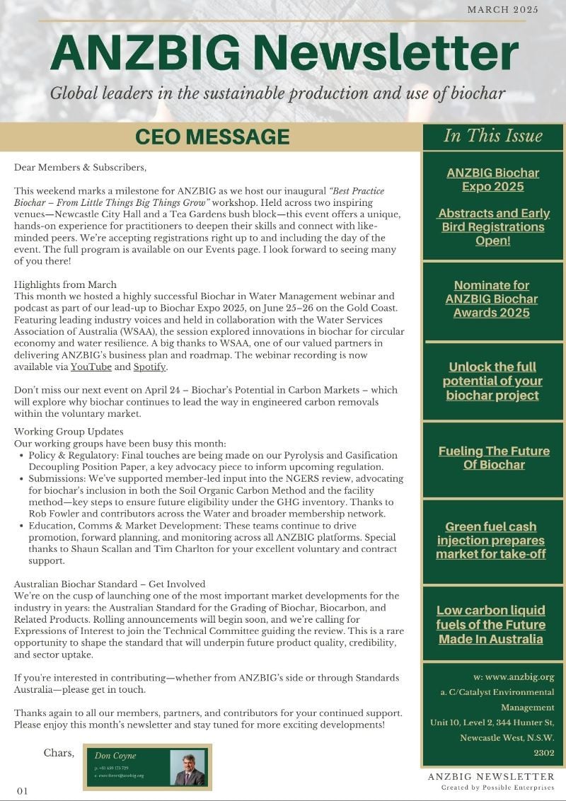 March 25 Newsletter