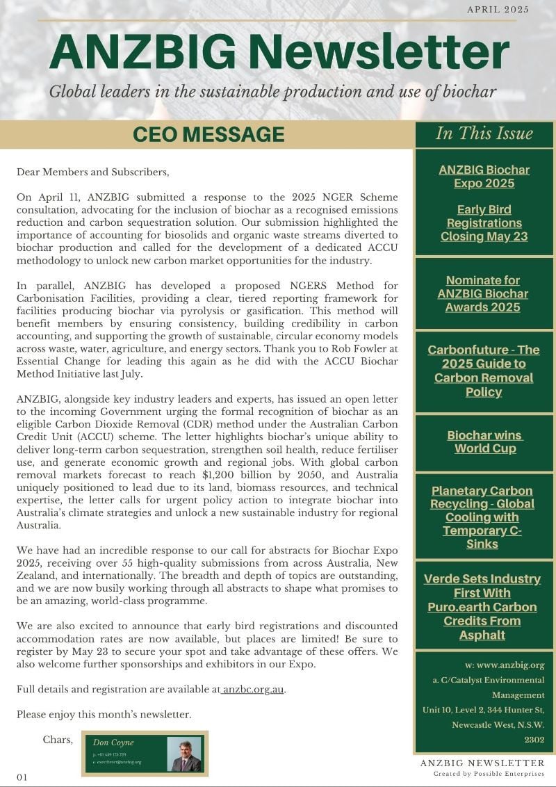 April 25 Newsletter