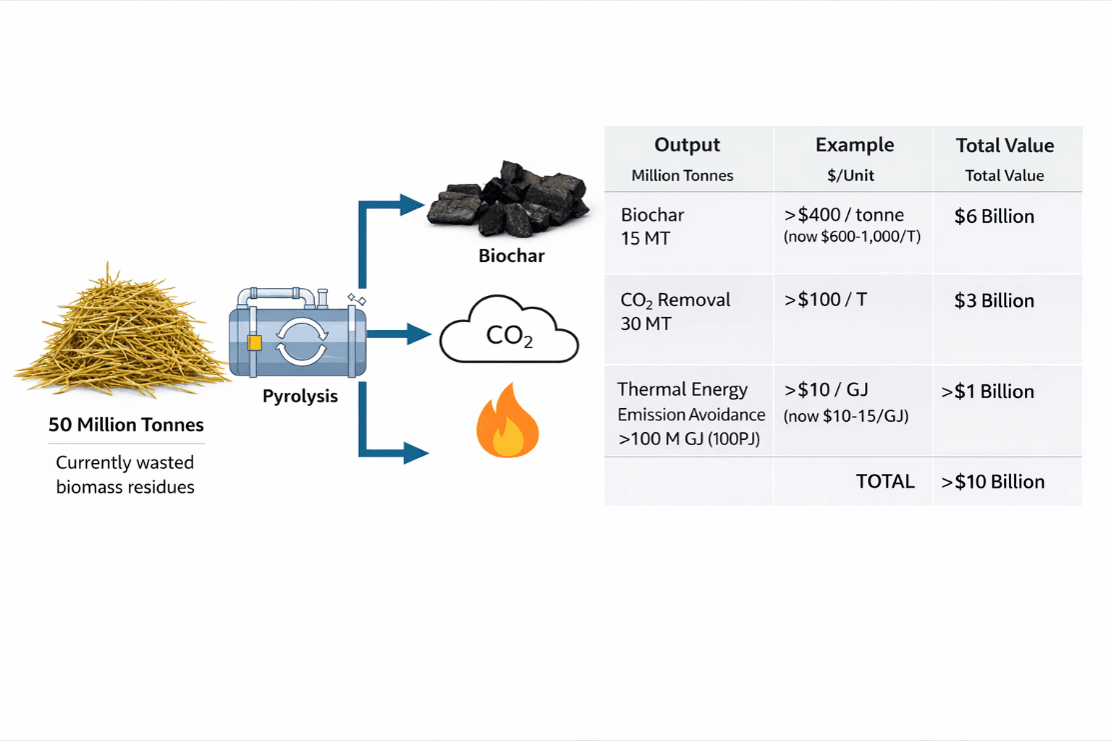Biochar production and processing for soil and carbon applications