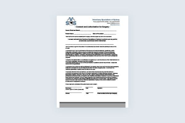 Owner consent form