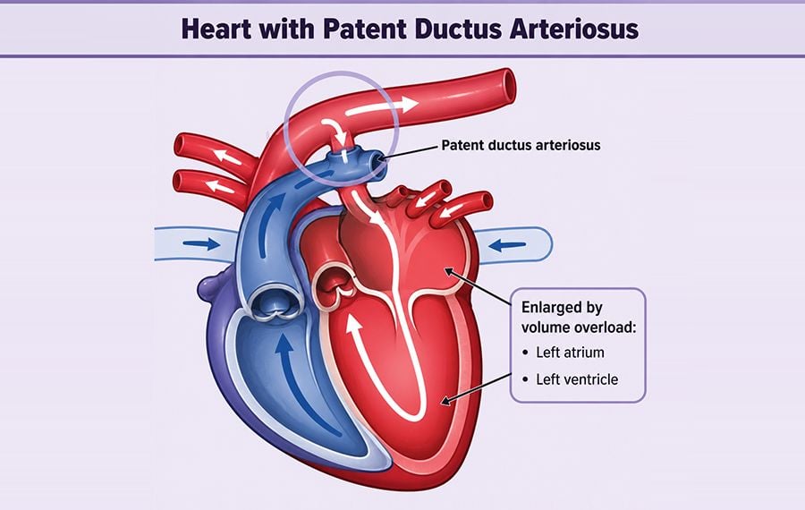 Heart with Patent Ductus Arteriosus Heart with Patent Ductus Arteriosus
