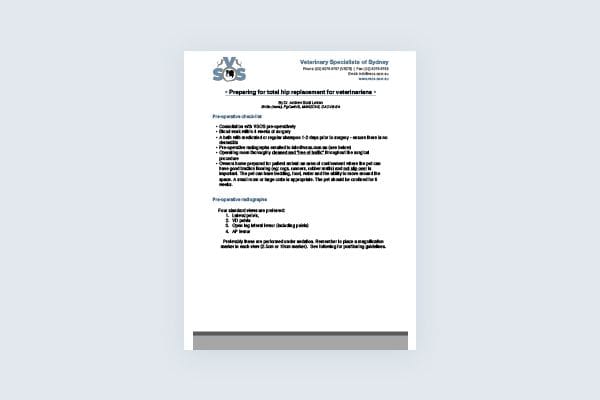 Total hip replacement guide