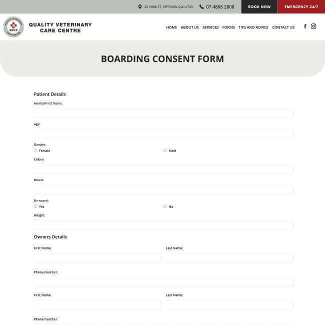 Boarding Consent Form Boarding Consent Form