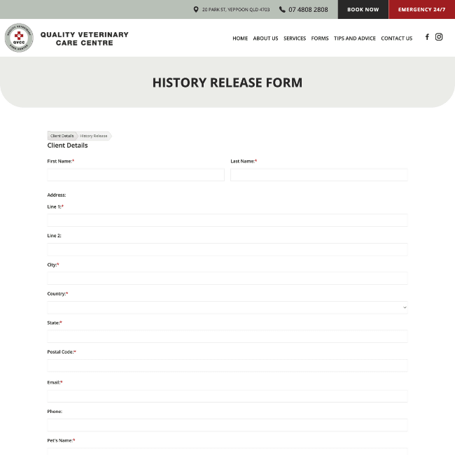 History Release Form History Release Form